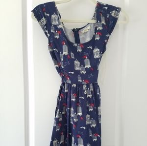 Birdcage print dress